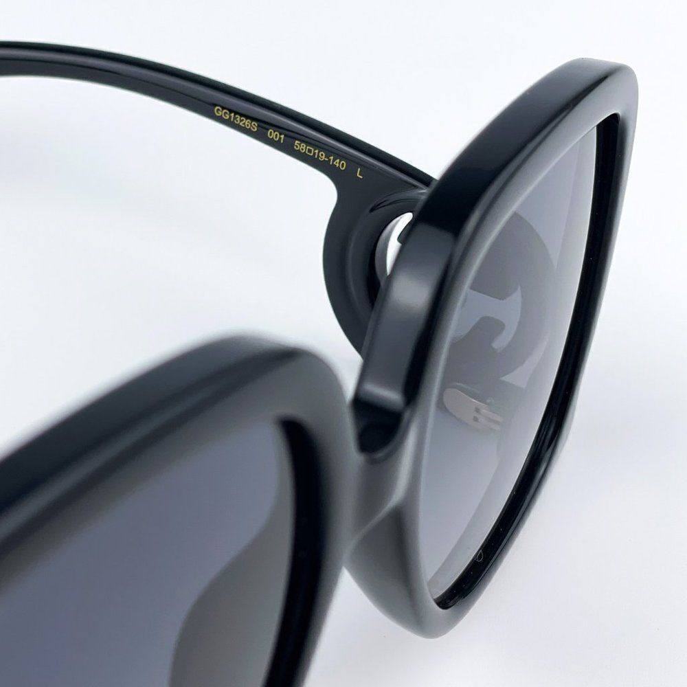 NEW Gucci GG1326S 001 Black Grey Gradient Oversized Square Women Sunglasses - Picture 10 of 12